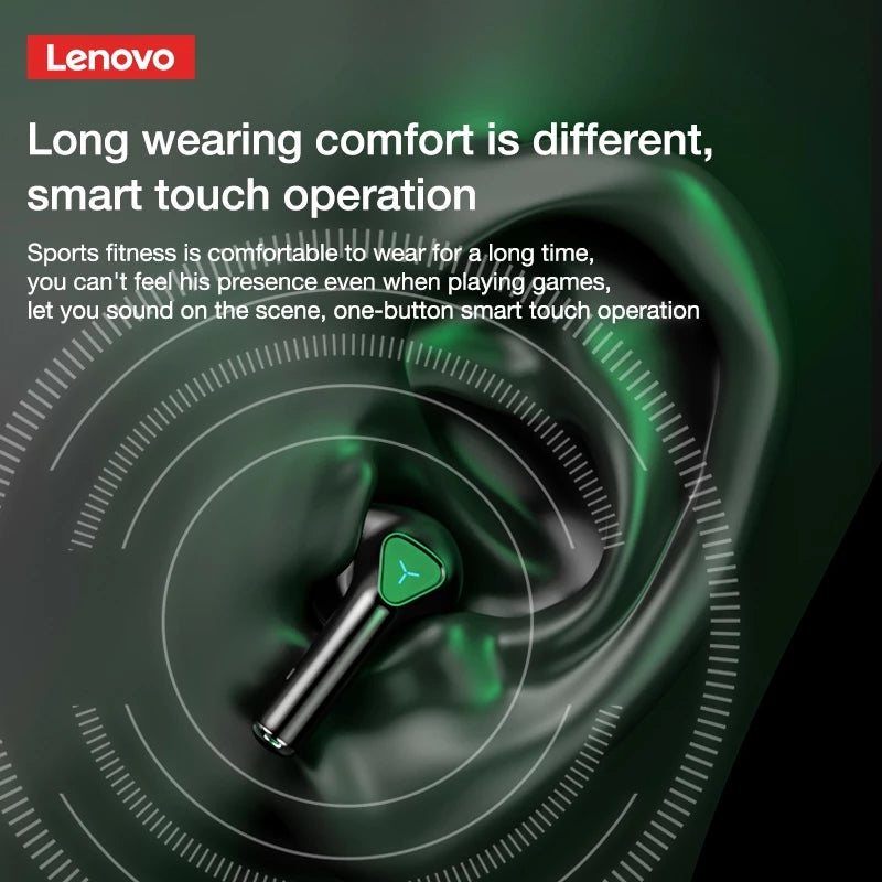 Lenovo GM5 Gamer Bluetooth 5.0 Vezeték Nélküli Fülhallgató Töltőtokkal